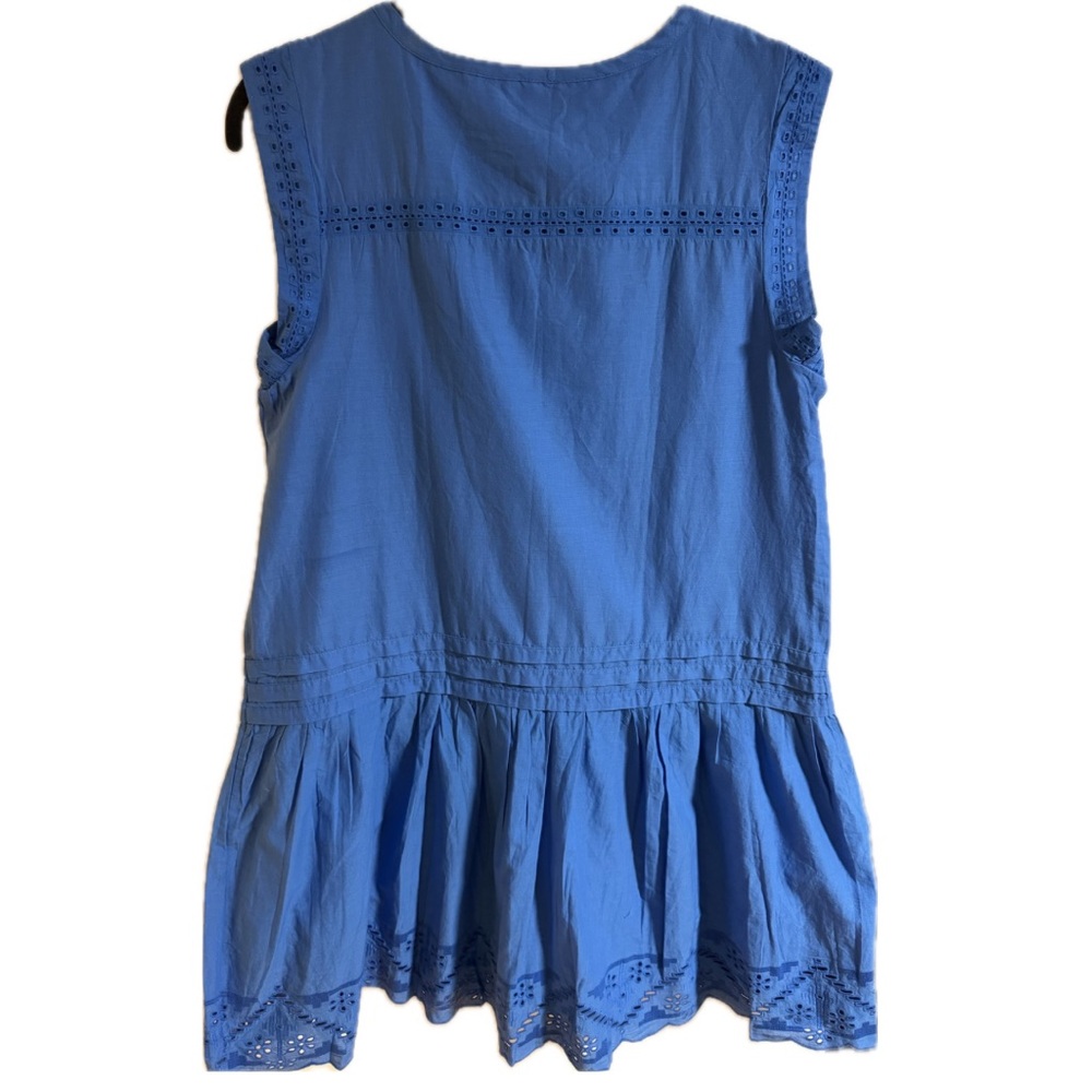 Lucky Brand Short Sleeve Cutwork Tiered Mini Dress - Picture 4 of 6